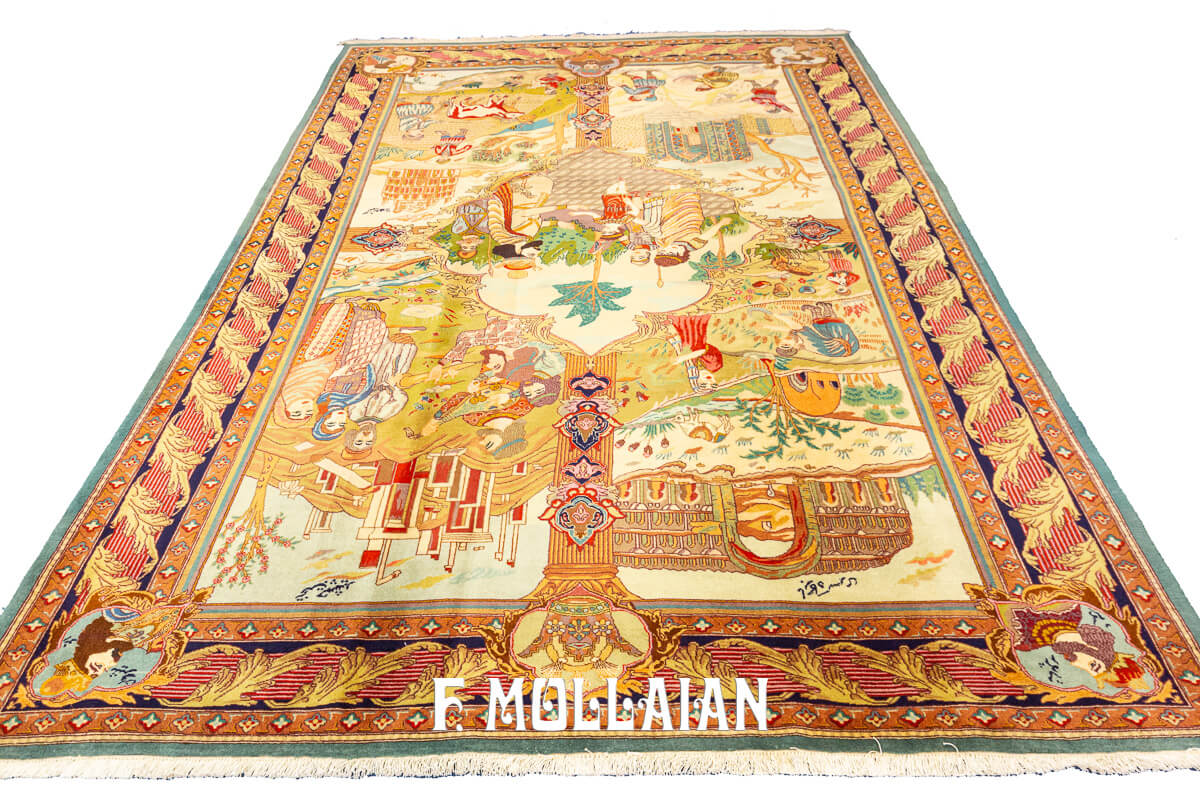 Tabriz Pictorial Rug Four Season Design n°:84435774